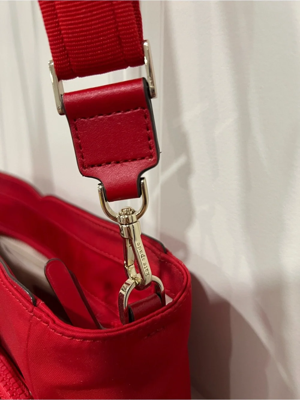 Kate Spade Red Convertible Shoulder Tote Bag